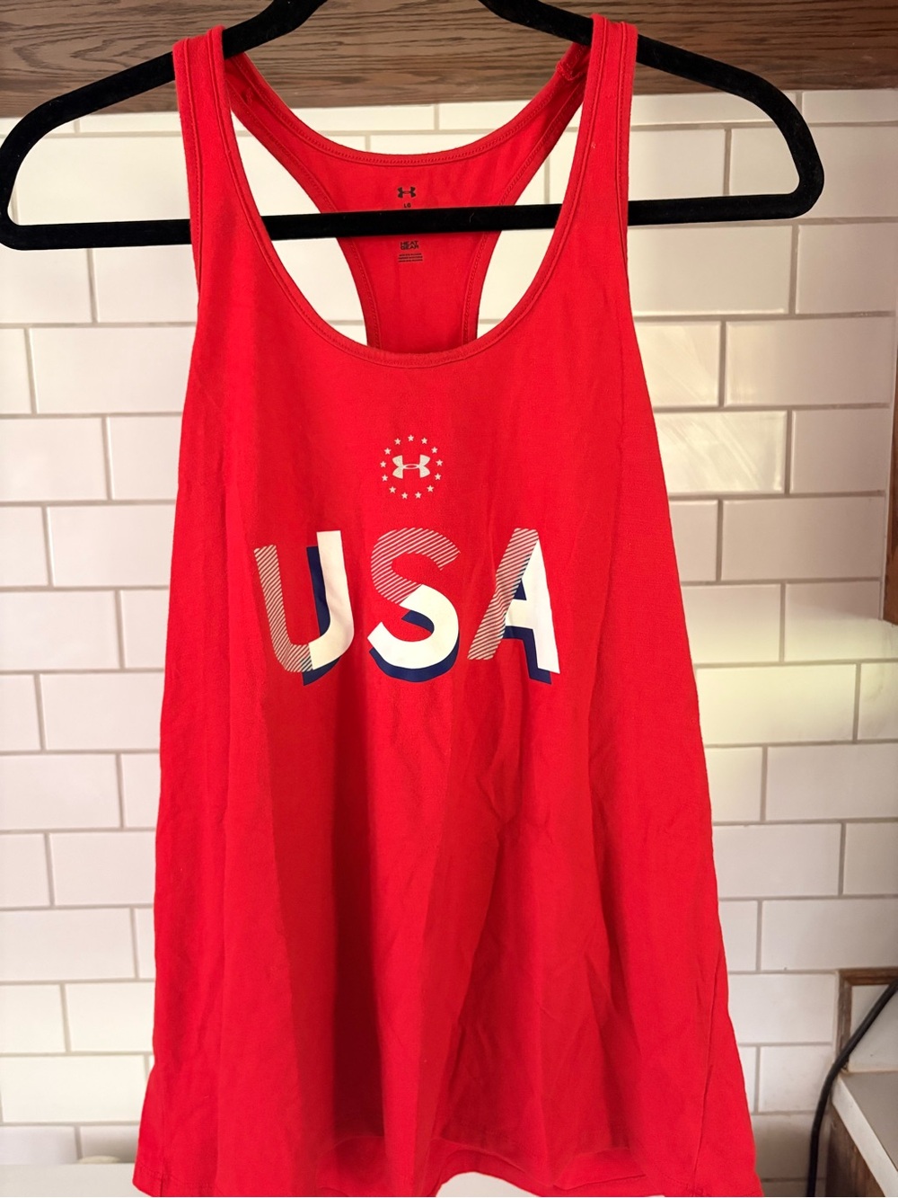Under Armour Red USA Graphic Racerback Tank